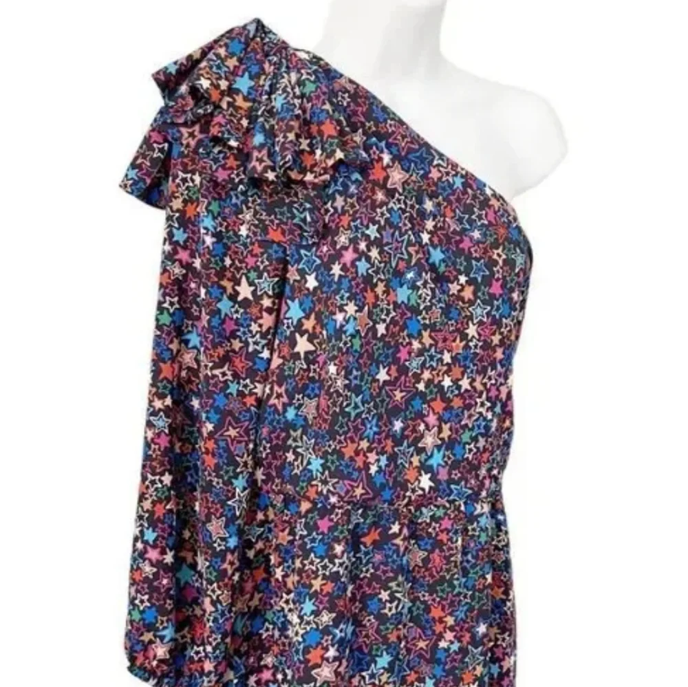 J. Crew Kaleidoscope Star Print One Shoulder Dress NWT